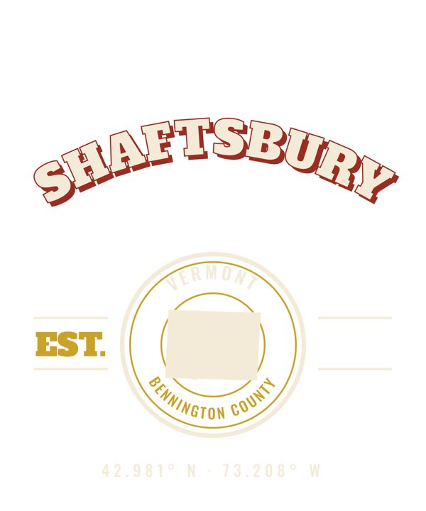 Shaftsbury Est. Tee artwork detail