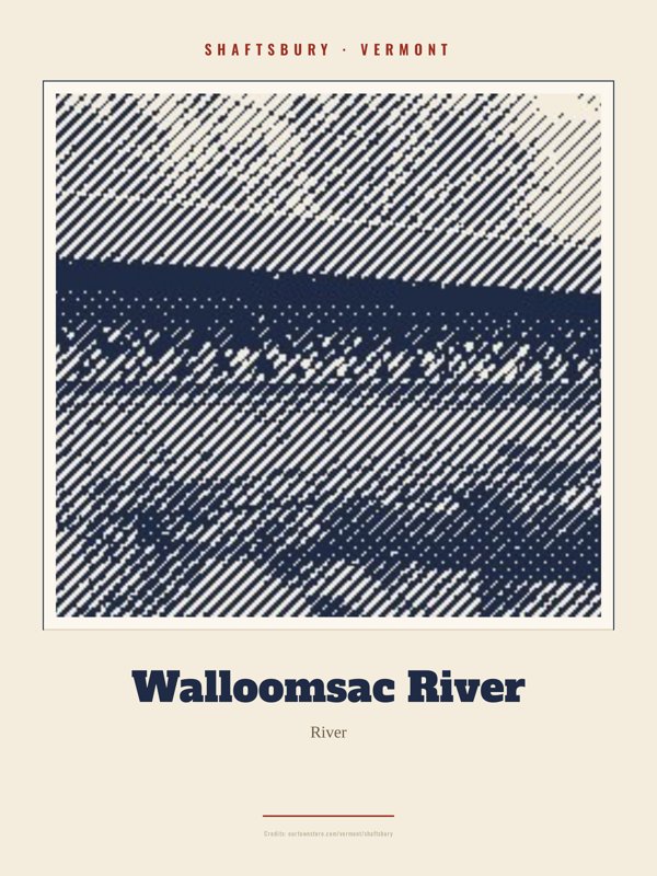 Shaftsbury Walloomsac River Landmark Print artwork detail
