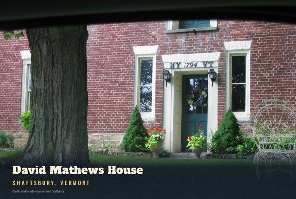 Shaftsbury David Mathews House Postcard artwork detail