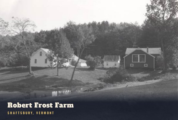 Shaftsbury Robert Frost Farm Postcard artwork detail