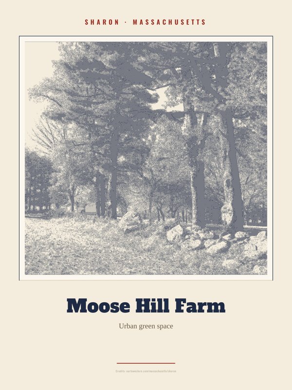 Sharon Moose Hill Farm Landmark Print artwork detail