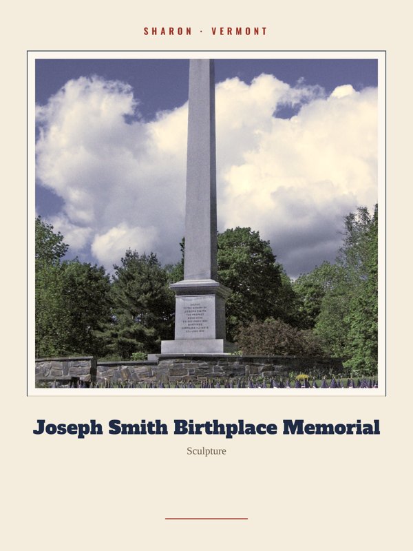 Sharon Joseph Smith Birthplace Memorial Landmark Print artwork detail