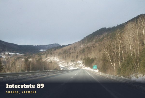 Sharon Interstate 89 Postcard artwork detail
