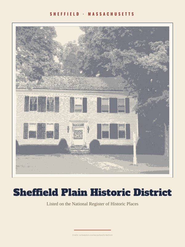 Sheffield Sheffield Plain Historic District Landmark Print artwork detail