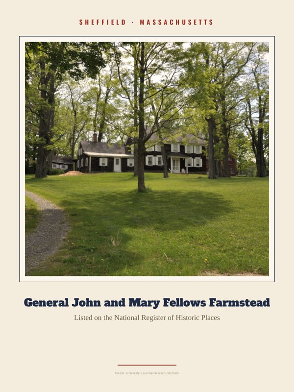 Sheffield General John and Mary Fellows Farmstead Landmark Print artwork detail