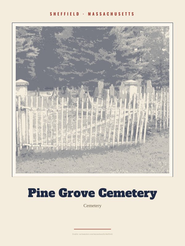 Sheffield Pine Grove Cemetery Landmark Print artwork detail