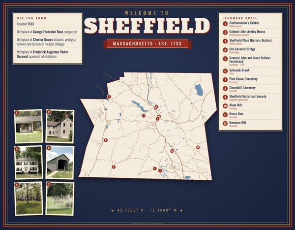Sheffield Map Placemat artwork detail