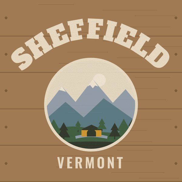 Sheffield Hometown Wood Sign artwork detail