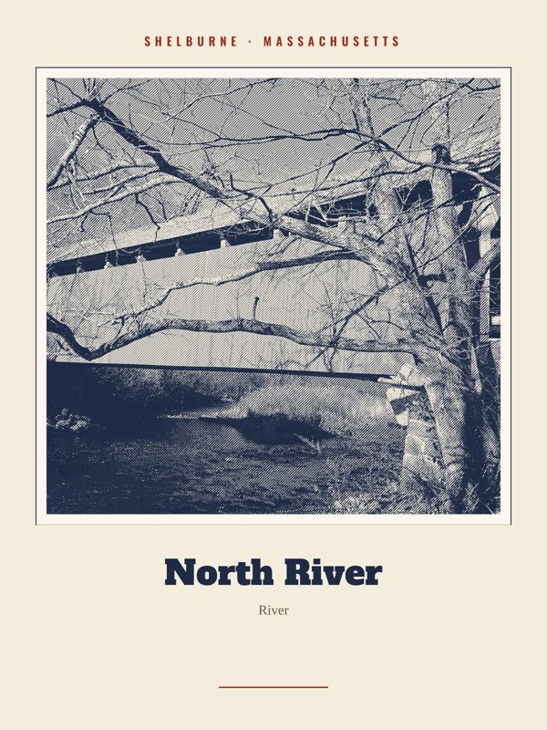 Shelburne North River Landmark Print artwork detail