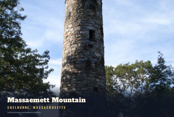 Shelburne Massaemett Mountain Postcard artwork detail