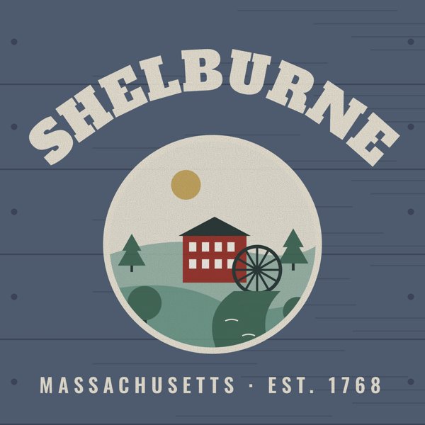 Shelburne Hometown Wood Sign artwork detail