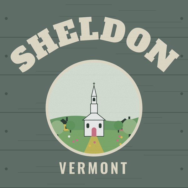 Sheldon Hometown Wood Sign artwork detail
