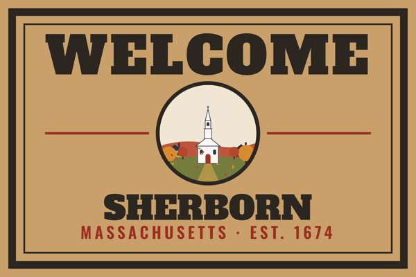 Sherborn Welcome Doormat artwork detail