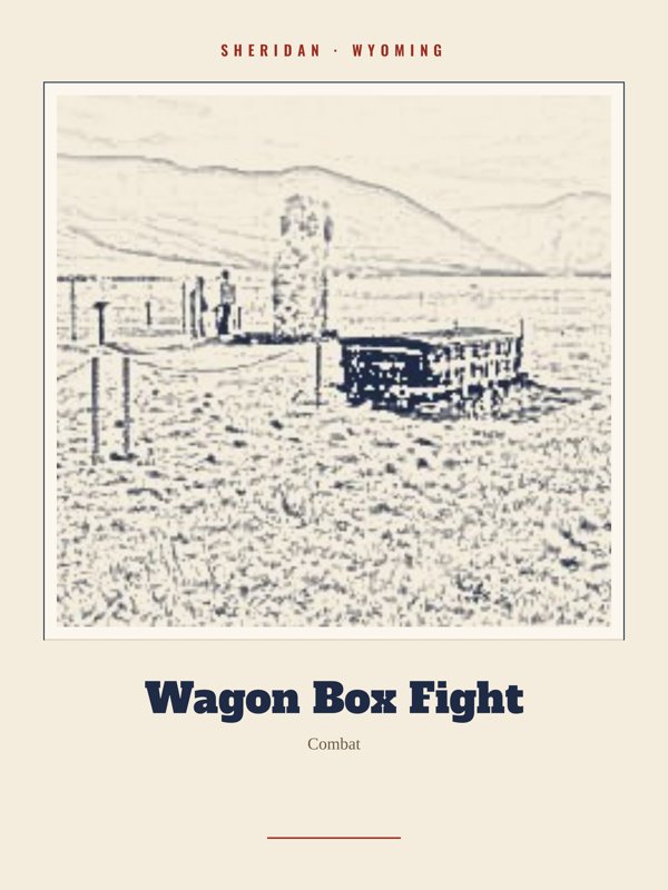 Sheridan Wagon Box Fight Landmark Print artwork detail
