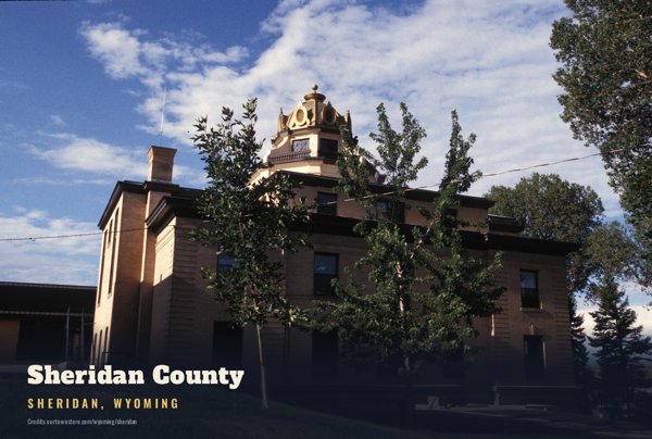 Sheridan Sheridan County Postcard artwork detail
