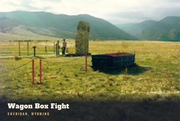 Sheridan Wagon Box Fight Postcard artwork detail