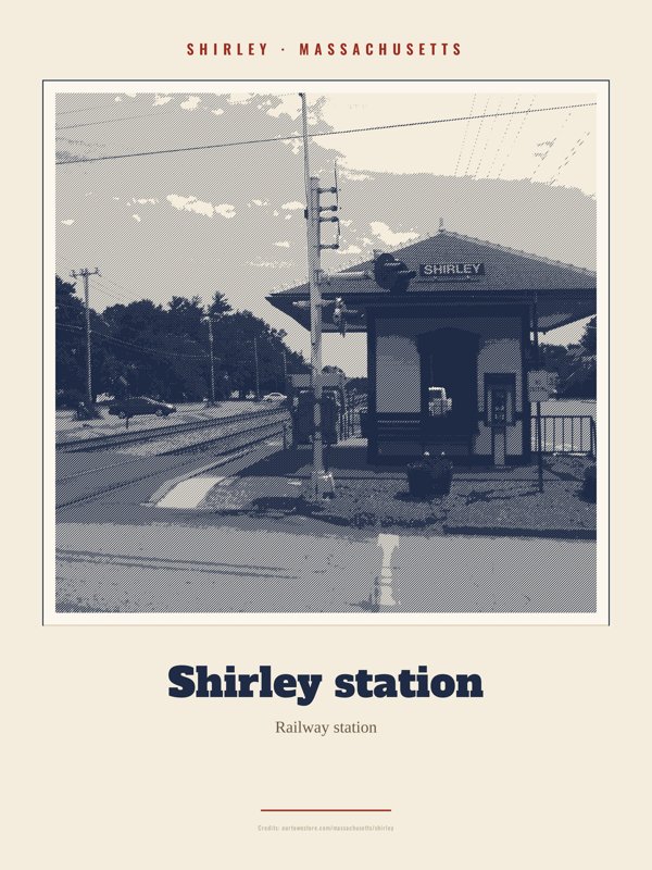 Shirley Shirley station Landmark Print artwork detail