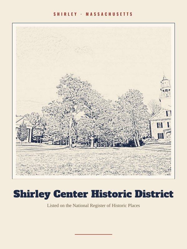 Shirley Shirley Center Historic District Landmark Print artwork detail