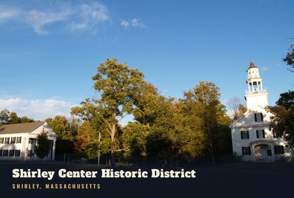 Shirley Shirley Center Historic District Postcard artwork detail
