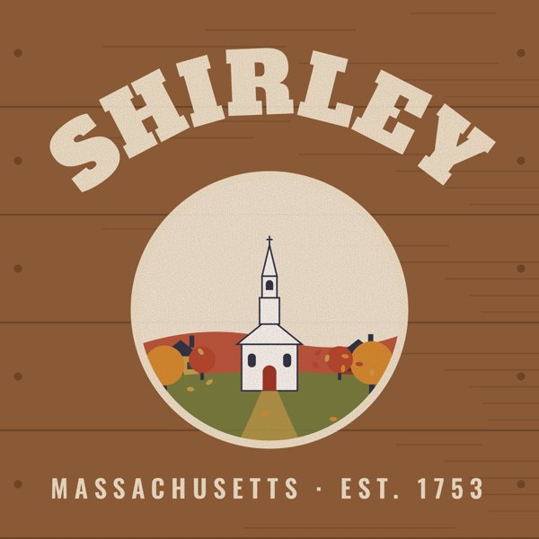 Shirley Hometown Wood Sign artwork detail