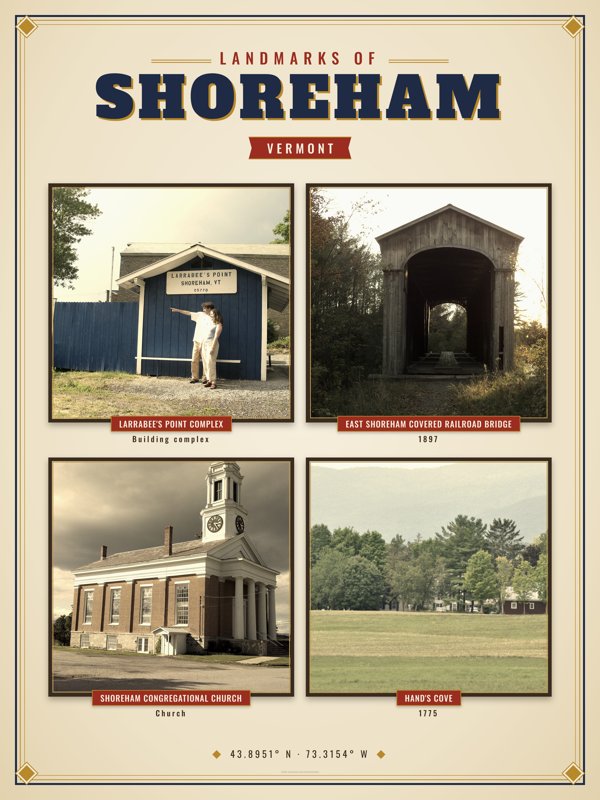 Shoreham Landmarks Photo Poster artwork detail