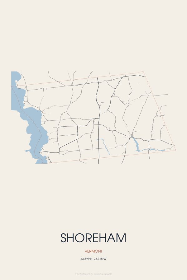 Shoreham Street Map Poster · Linen artwork detail