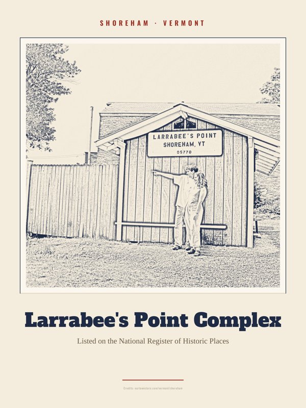 Shoreham Larrabee's Point Complex Landmark Print artwork detail