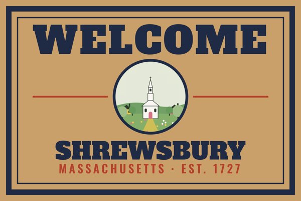 Shrewsbury Welcome Doormat artwork detail