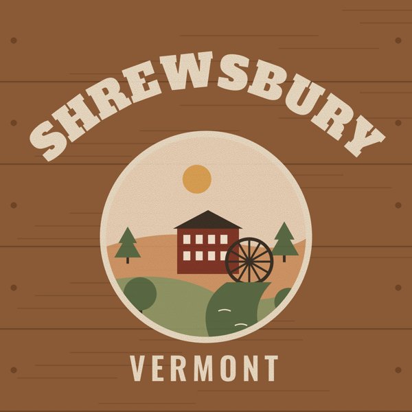 Shrewsbury Hometown Wood Sign artwork detail