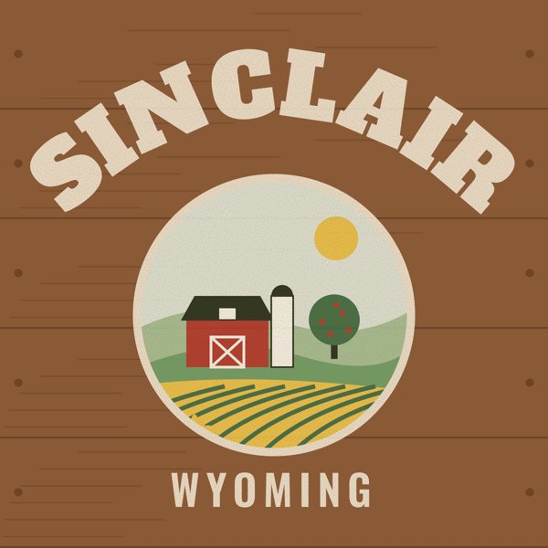 Sinclair Hometown Wood Sign artwork detail