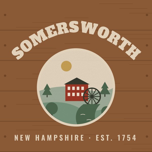 Somersworth Hometown Wood Sign artwork detail