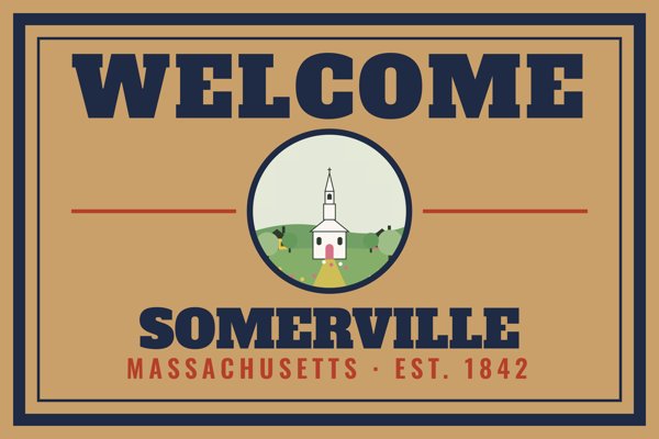 Somerville Welcome Doormat artwork detail