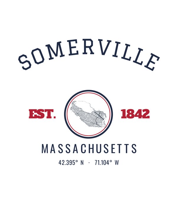 Somerville Hometown Ornament artwork detail