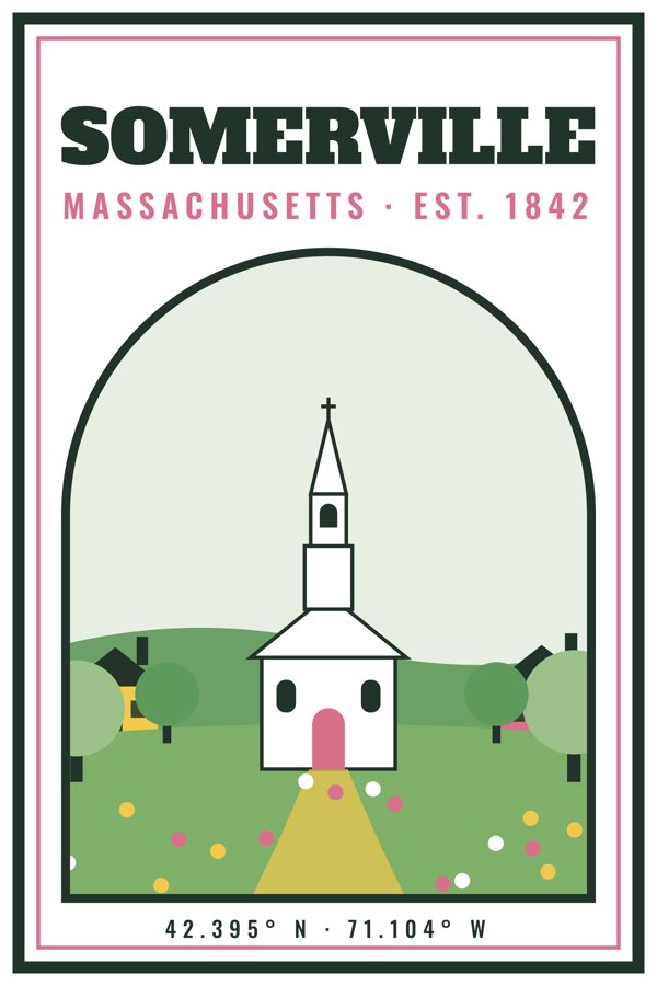 Somerville Garden Flag artwork detail