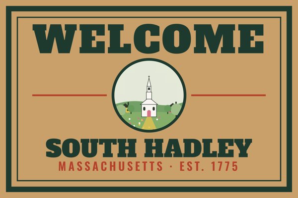 South Hadley Welcome Doormat artwork detail