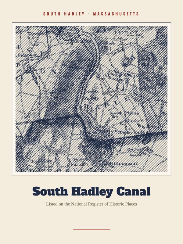 South Hadley South Hadley Canal Landmark Print artwork detail