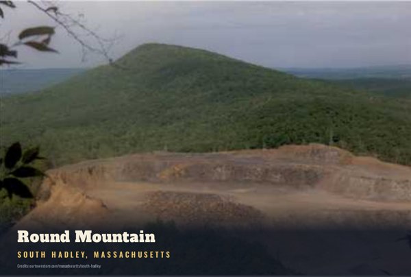 South Hadley Round Mountain Postcard artwork detail