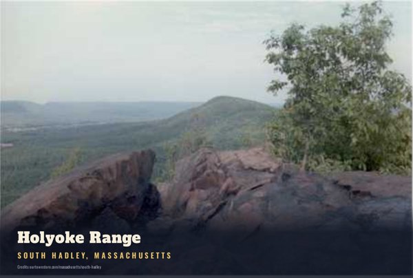 South Hadley Holyoke Range Postcard artwork detail