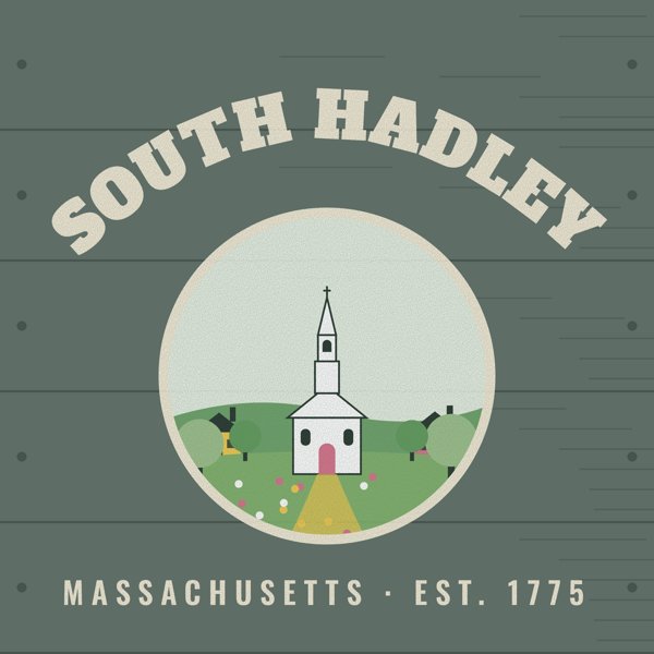 South Hadley Hometown Wood Sign artwork detail