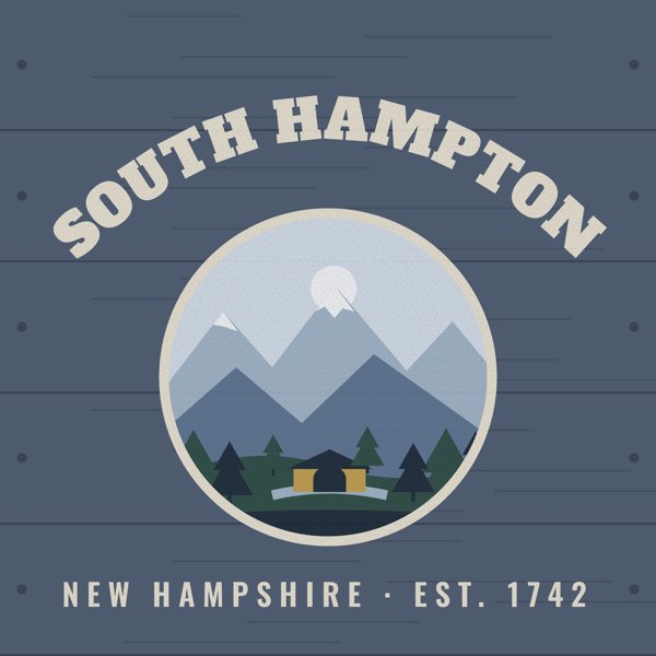 South Hampton Hometown Wood Sign artwork detail