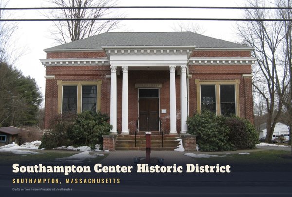Southampton Southampton Center Historic District Postcard artwork detail