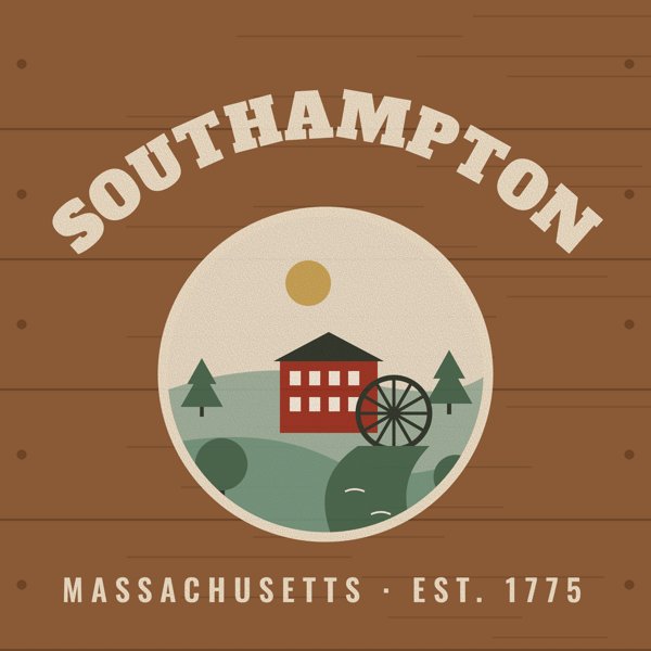 Southampton Hometown Wood Sign artwork detail