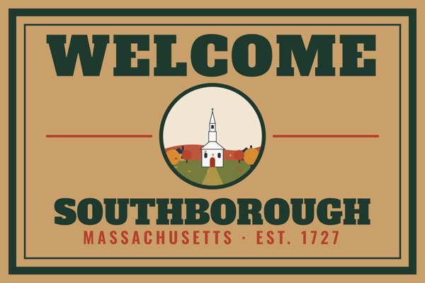 Southborough Welcome Doormat artwork detail