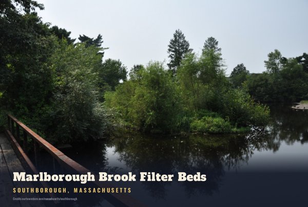 Southborough Marlborough Brook Filter Beds Postcard artwork detail