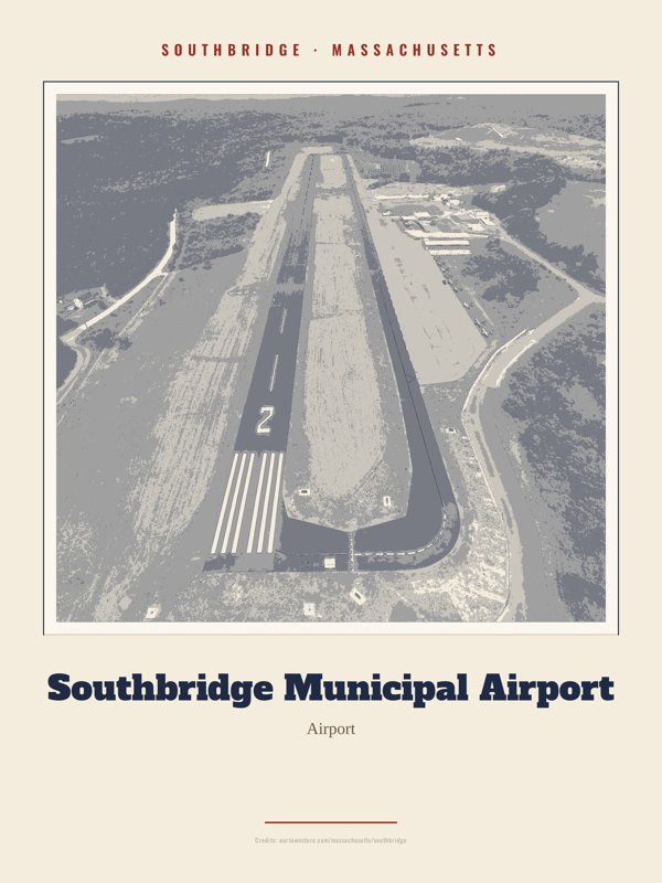 Southbridge Southbridge Municipal Airport Landmark Print artwork detail