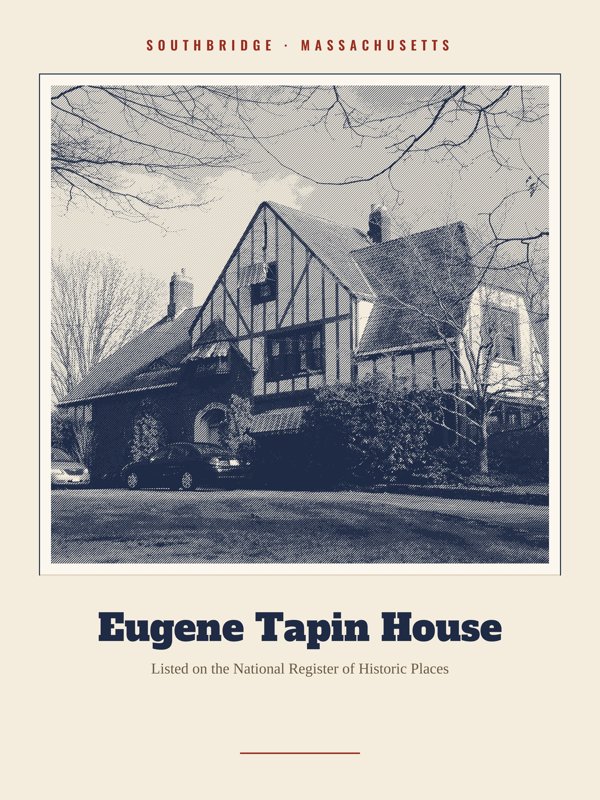 Southbridge Eugene Tapin House Landmark Print artwork detail