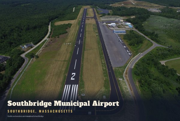 Southbridge Southbridge Municipal Airport Postcard artwork detail