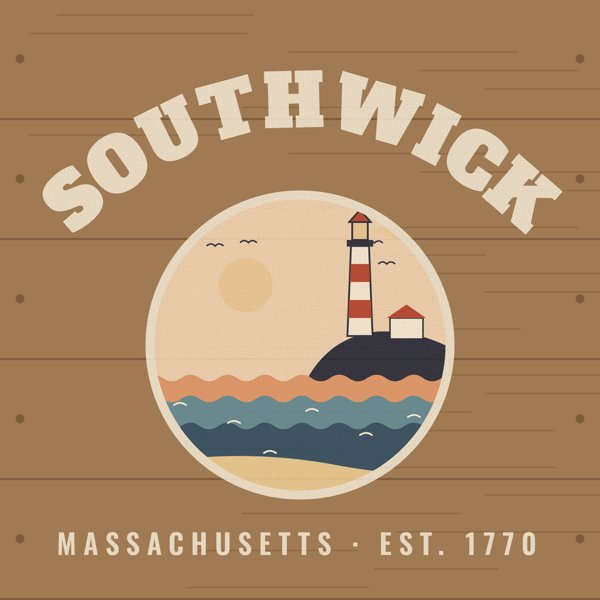 Southwick Hometown Wood Sign artwork detail