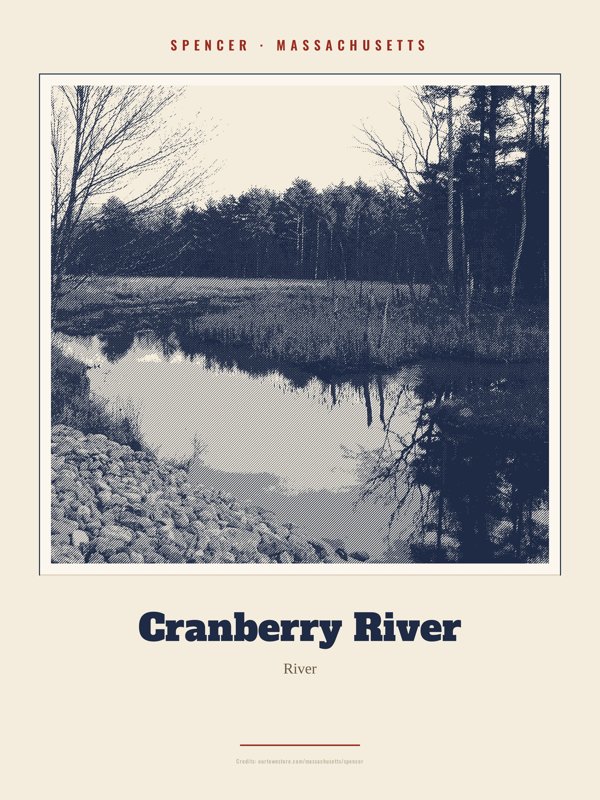 Spencer Cranberry River Landmark Print artwork detail