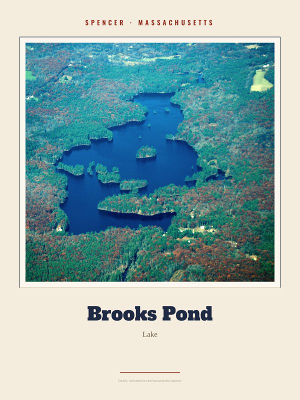 Spencer Brooks Pond Landmark Print artwork detail